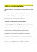 Fitzgerald PMHNP Psychiatric-Mental Health Nurse Practitioner Final Exam 2025&sol;2026 Prep Questions and Answers