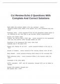Cci Review Echo 2 Questions With Complete And Correct Solutions