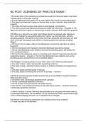 NC POST LICENSING 301 PRACTICE EXAM 1 