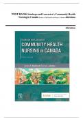 Test Bank For Stanhope and Lancaster's Community Health Nursing in Canada 4th Edition by Sandra A&period; MacDonald STUDY GUIDE QUESTIONS WITH COMPLETE SOLUTIONS  2025 LATEST UPDATE 