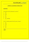  CLS EXAM QUESTIONS AND ANSWERS 2025
