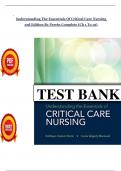 TEST BANK For Understanding the Essentials of Critical Care Nursing&comma; 3rd Edition by Perrin&comma; Verified Chapters 1 - 19&comma; Complete Newest Version