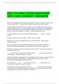BSC 114 FINAL EXAM QUESTIONS WITH 100&percnt; CORRECT ANSWERS 