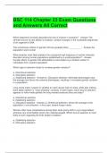 BSC 114 Chapter 23 Exam Questions and Answers All Correct 