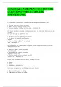 HOMECARE AIDE PRACTICE TEST 006 QUESTIONS WITH COMPLETE ANSWERS 2025&period;