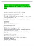 HOME HEALTH AIDE PRACTICE TEST QUESTIONS WITH CORRECT ANSWERS 2025