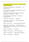 Music Appreciation Final Exam - Questions With Detailed Solutions