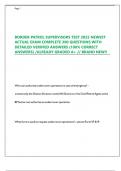 BORDER PATROL SUPERVISORS TEST 2025 NEWEST  ACTUAL EXAM COMPLETE 300 QUESTIONS WITH  DETAILED VERIFIED ANSWERS &lpar;100&percnt; CORRECT  ANSWERS&rpar; &sol;ALREADY GRADED A&plus; &sol;&sol; BRAND NEW&excl;&excl; 