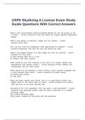 USPA Skydiving A License Exam Study Guide Questions With Correct Answers