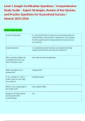 Level 1 Google Certification Questions &sol; Comprehensive Study Guide &ndash; Expert Strategies&comma; Review of Key Quizzes&comma; and Practice Questions for Guaranteed Success &sol; Newest 2025&sol;2026 