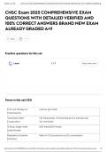 CNSC Exam 2025 COMPREHENSIVE EXAM QUESTIONS WITH DETAILED VERIFIED AND 100&percnt; CORRECT ANSWERS BRAND NEW EXAM ALREADY GRADED A&plus;&excl;&excl;