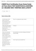 CBSPD Tech Certification Exam Study Guide ACTUAL EXAM TEST QUESTIONS & ANSWERS &lpar;A&plus; GRADED 100&percnt; VERIFIED&rpar; 2025 LATEST&excl;&excl;