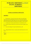 NURS 6521 MIDTERM EXAM &sol; NURS6521 MIDTERM QUESTIONS AND ANSWERS 2025