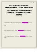 BIO GENETICS 210 FINAL EXAM&vert;UPDATED ACTUAL EXAM WITH 100&percnt; VERIFIED QUESTIONS AND CORRECT ANSWERS&vert;EXCELLENT SCORES