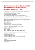Servicenow CSA Exam Questions With Reviewed 100&percnt; Correct Detailed Answers Guaranteed Pass&excl;