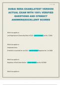 DUBAI RERA EXAM|LATEST VERSION ACTUAL EXAM WITH 100% VERIFIED QUESTIONS AND CPRRECT ANSWERS|EXCELLENT SCORES