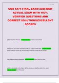 GMS 6474 FINAL EXAM 2025&vert;NEW ACTUAL EXAM WITH 100&percnt; VERIFIED QUESTIONS AND CORRECT SOLUTIONS&vert;EXCELLENT SCORES