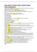 WALMART FOOD CERT QUESTIONS AND ANSWERS