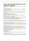 BHSC 1200 MIDTERM QUESTIONS AND VERIFIED ANSWERS