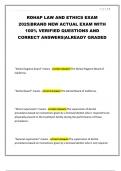 RDHAP LAW AND ETHICS EXAM 2025&vert;BRAND NEW ACTUAL EXAM WITH 100&percnt; VERIFIED QUESTIONS AND CORRECT ANSWERS&vert;ALREADY GRADED