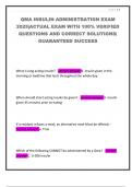 QMA INSULIN ADMINISTRATION EXAM 2025&vert;ACTUAL EXAM WITH 100&percnt; VERIFIED QUESTIONS AND CORRECT SOLUTIONS&vert; GUARANTEED SUCCESS 