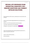 NEVADA LIFE INSURANCE EXAM 2025&vert;ACTUAL EXAM WITH 100&percnt; VERIFIED QUESTIONS AND CORRECT DETAILED SOLUTIONS