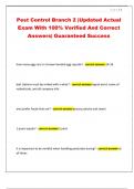 Pest Control Branch 2 &vert;Updated Actual Exam With 100&percnt; Verified And Correct Answers&vert; Guaranteed Success