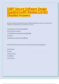 D487- Secure Software Design NEWEST TESTBANK with Correct Detailed Answers  &vert; LATEST 2025&sol;2026