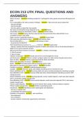 ECON 213 UTK FINAL QUESTIONS AND ANSWERS