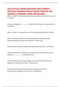 CSIA ACTUAL EXAM QUESTIONS AND CORRECT DETAILED ANSWERS HIGHLY RATED VERSION FOR ALREADY A GRADED &vert; NEW AND REVISED