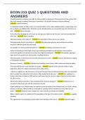 ECON 213 QUIZ 1 QUESTIONS AND ANSWERS