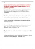 SALES MASTERY EXAM&rpar; QUESTIONS AND CORRECT DETAILED ANSWERS ALREADY A GRADED LATEST VERSION &vert; NEWEST