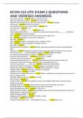 ECON 213 UTK EXAM 2 QUESTIONS AND VERIFIED ANSWERS