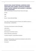 MICRO FINAL EXAM PORTAGE LEARNING EXAM QUESTIONS AND CORRECT DETAILED ANSWERS HIGHLY RATED VERSION FOR ALREADY A GRADED &vert; NEW AND REVISED