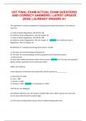 UST FINAL EXAM ACTUAL EXAM QUESTIONS AND CORRECT ANSWERS