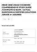 NBME CBSE USMLE COMBINED COMPREHENSIVE STUDY GUIDE &sol;COMPLETE Q-BANK &sol; ACTUAL QUESTIONS & CERTIFIED SOLUTIONS &sol;GRADE A&plus; ASSURED