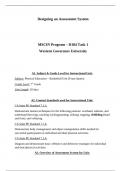   Designing an Assessment System  MSCIN Program &OpenCurlyDoubleQuote; D184 Task 1  Western Governors Universit