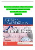 Seidel&rsquo;s Guide to Physical Examination&comma; 10th Edition ALL CHAPTERS GRADED A&plus;