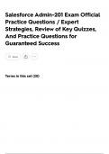 Salesforce Admin-201 Exam Official Practice Questions &sol; Expert Strategies&comma; Review of Key Quizzes&comma; And Practice Questions for Guaranteed Success