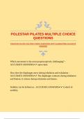 POLESTAR PILATES MULTIPLE CHOICE QUESTIONS WITH GUARANTEED ACCURATE ANSWERS