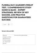 FLORIDA DMV LEARNER'S PERMIT TEST &sol; COMPREHENSIVE STUDY GUIDE Q-BANK &ndash; EXPERT STRATEGIES&comma; REVIEW OF KEY QUIZZES&comma; AND PRACTICE QUESTIONS FOR GUARANTEED SUCCESS