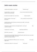 Soils exam review questions with 100&percnt; Correct Answers Success Guaranteed&period;