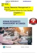 TEST BANK HUMAN RESOURCES MANAGEMENT IN CANADA DESSLER G&period;&comma; COLE N 15th Canadian Edition