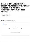 DMV DRIVER'S LICENSE TEST &sol;&ndash; EXPERT STRATEGIES&comma; REVIEW OF KEY QUIZZES&comma; AND PRACTICE QUESTIONS FOR GUARANTEED SUCCESS