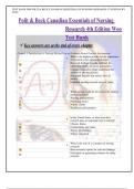 TEST BANK FOR POLIT & BECK CANADIAN ESSENTIALF OF NURSING RESEARCH 4TH EDITION BY  WOO