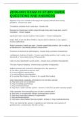 ZOOLOGY EXAM &num;3 STUDY GUIDE QUESTIONS AND ANSWERS