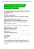 PSYCHIATRIC CHAPTER 13 TEST BANK EXAM QUESTIONS WITH COMPLETE ANSWERS