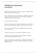 CPSWQ Exam Questions & Answers