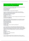 PSYCHIATRIC CHAPTER &num;19 TEST BANK VERIFIED ANSWERS