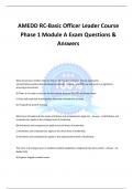 AMEDD RC-Basic Officer Leader Course Phase 1 Module A Exam Questions & Answers